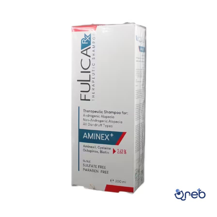 شامپو آمینکسیل-اکتوپیروکس-سیستئین و بیوتین 2/63 % فولیکا آر ایکس حجم 200 میلی لیتر 