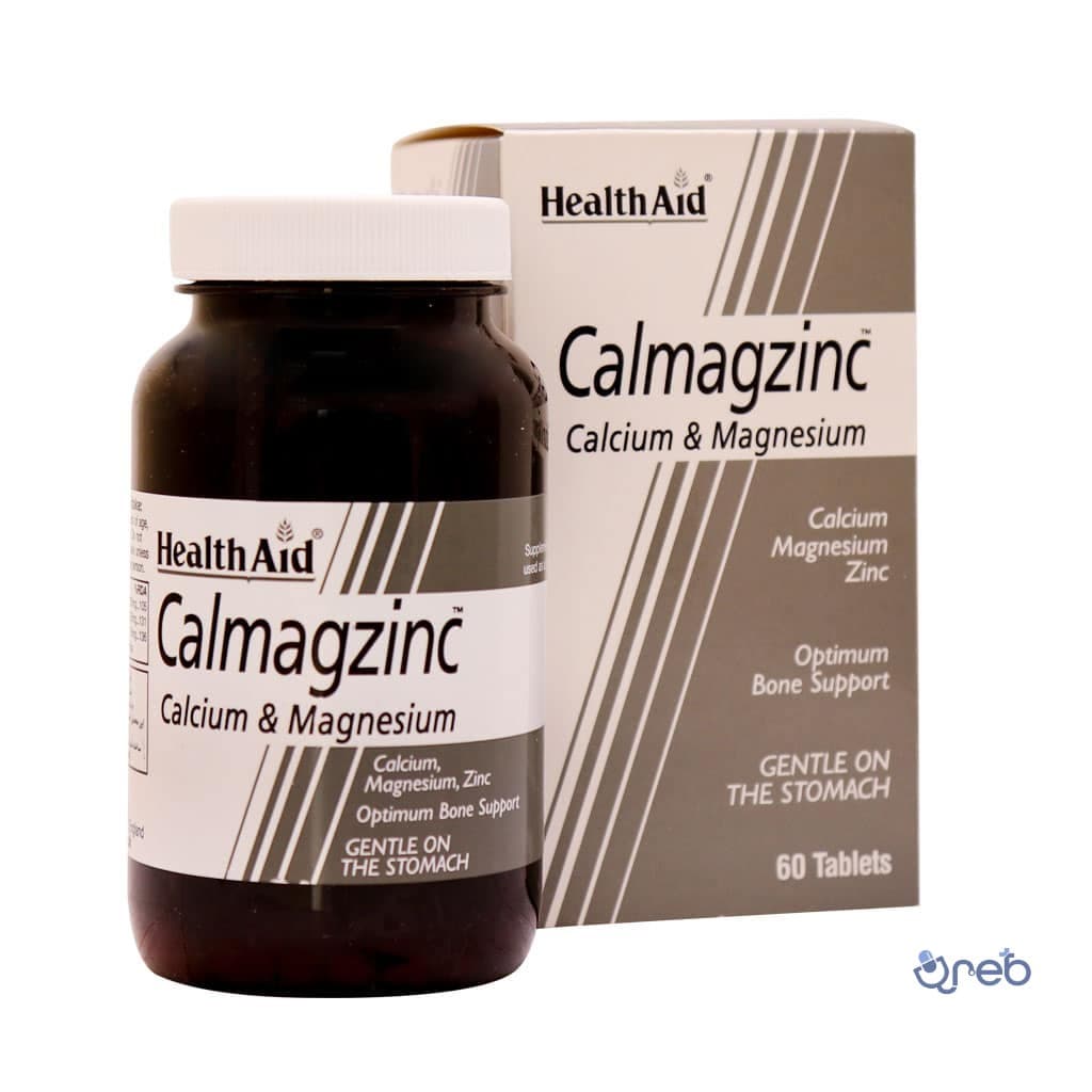 قرص کلمگزینک (کلسیم، منیزیم و زینک) هلث اید بسته ۶۰ عددی