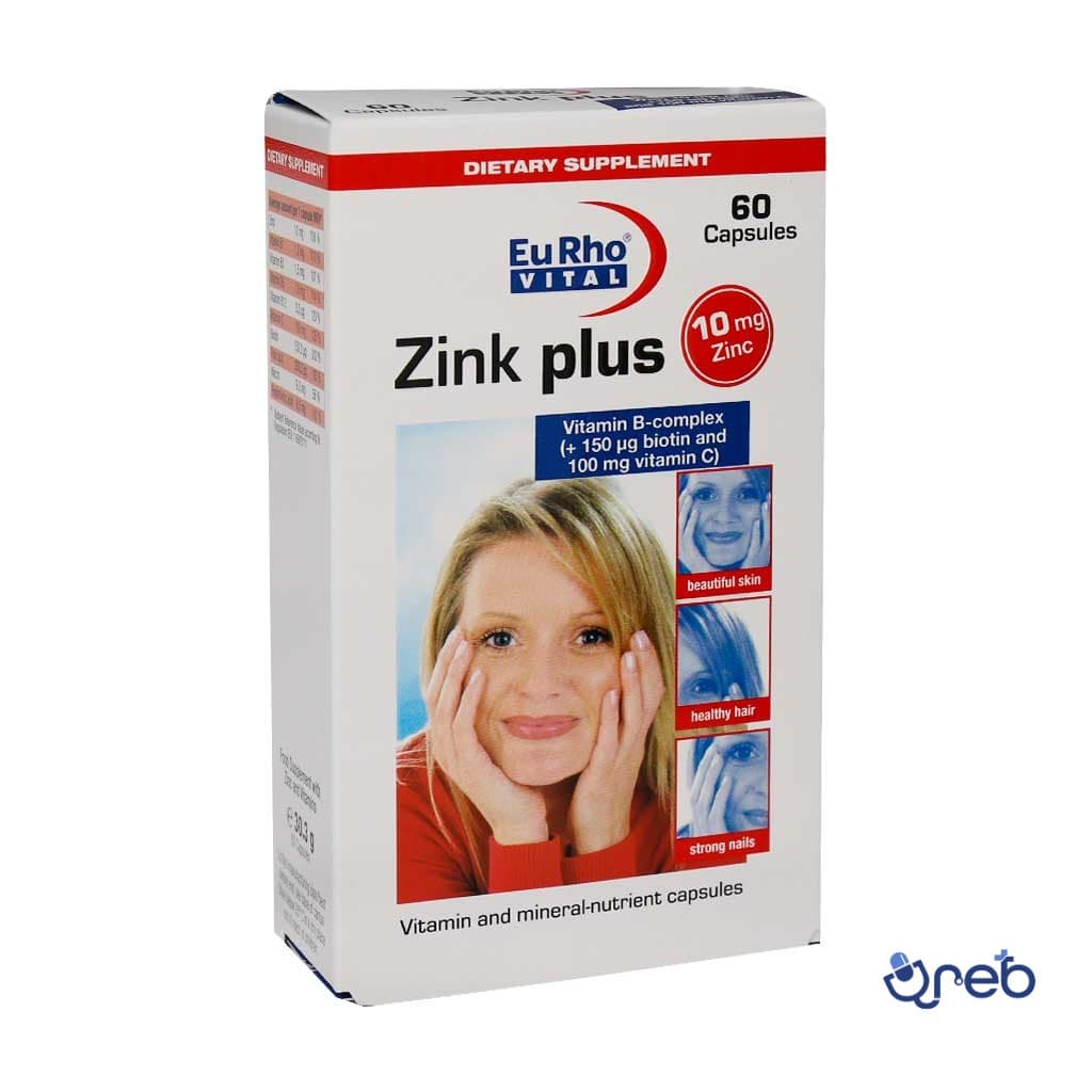زینک پلاس یوروویتال 10 میلی گرم 60عددی
