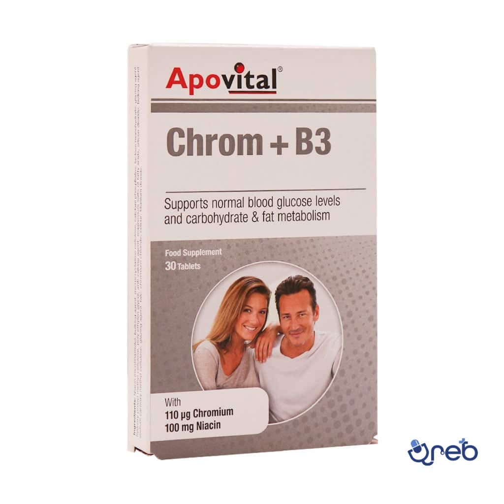 قرص کروم و ویتامین ب3 آپوویتال 30 عدد