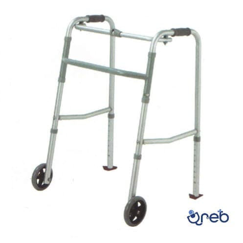 واکر تاشو آلومینیومی چرخ دار قابل تنظیم