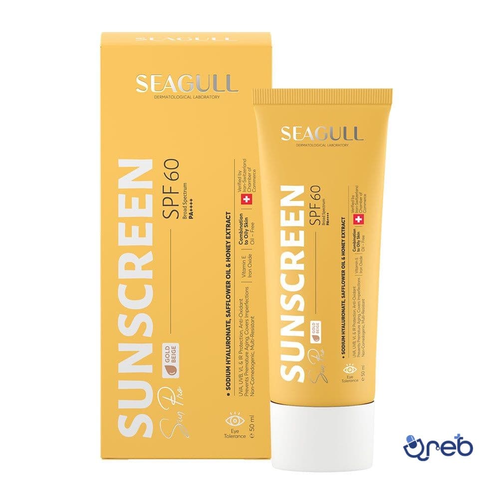 ضد آفتاب بژ طلایی SPF60 سی گل مناسب پوست مختلط تا چرب حجم 50 میلی لیتر 