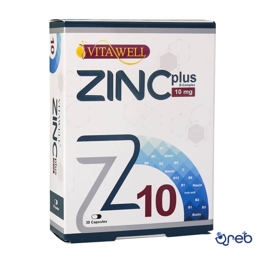 کپسول زینک پلاس 10 میلی گرم ویتاول 30 عدد