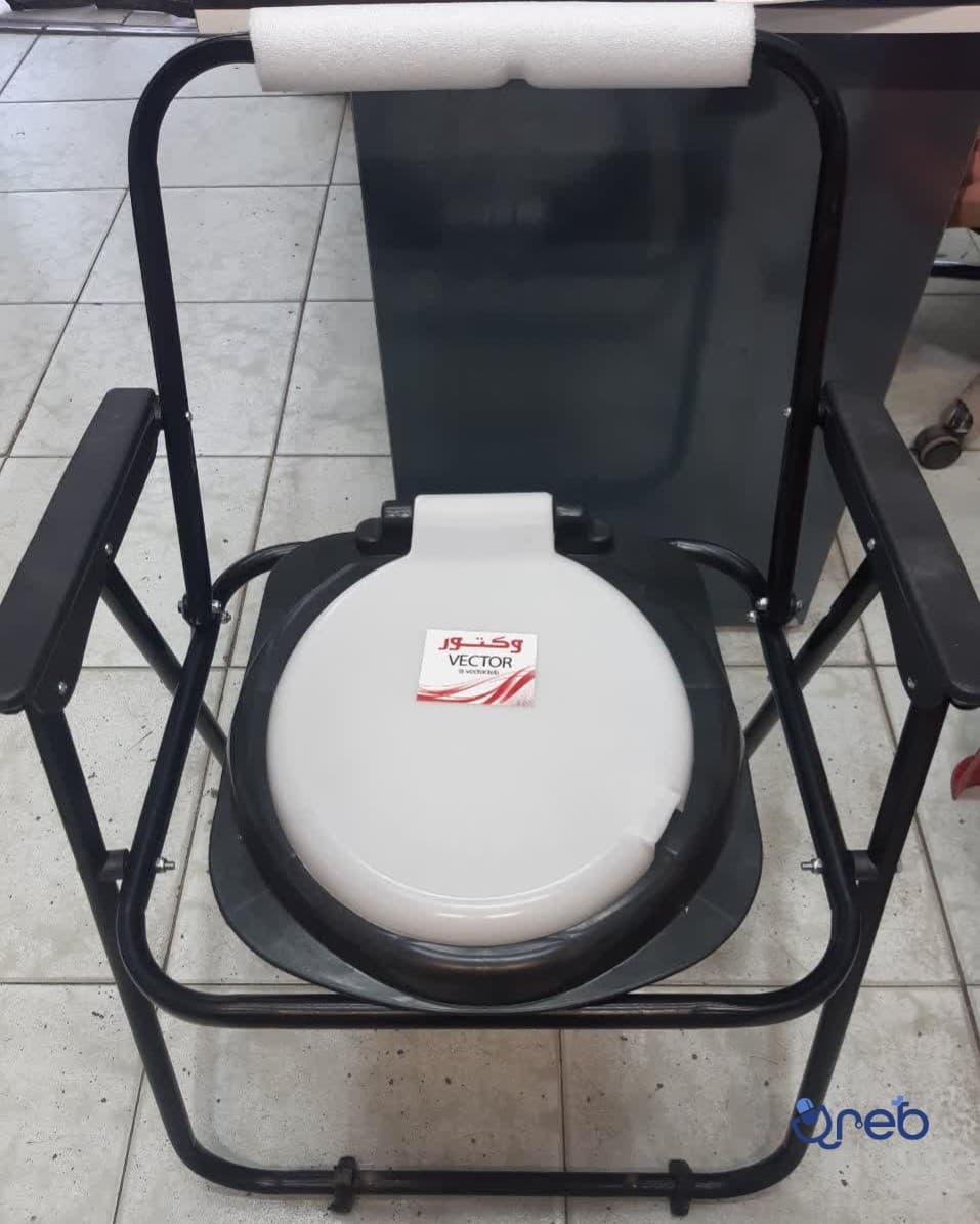 توالت فرنگی مبله تاشو فلزی وکتور همراه با قیف