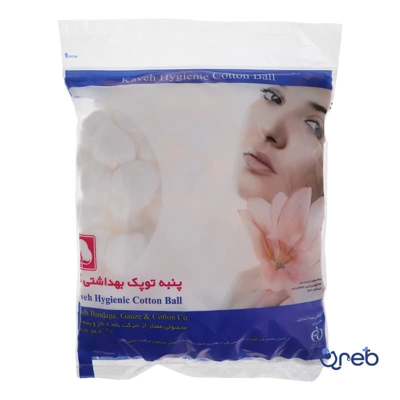 پنبه آرایشی گل کاوه وزن 100 گرم