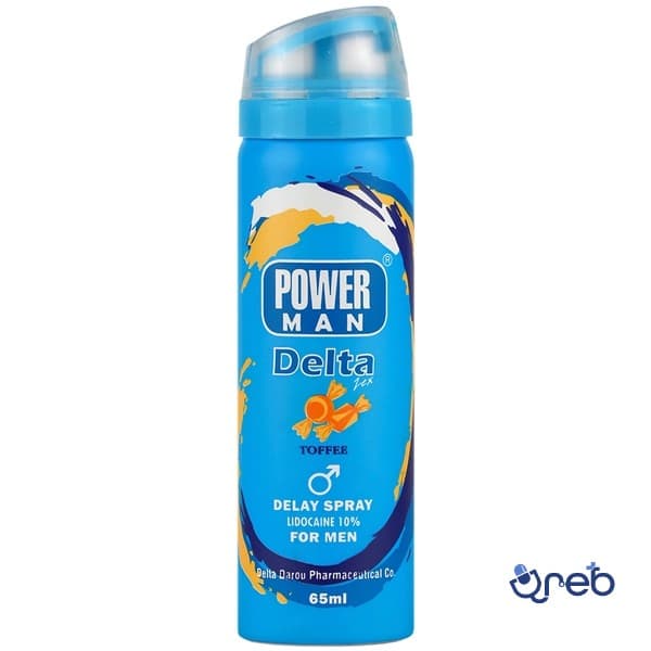 اسپری تأخیری تافی دلتا پاورمن حاوی لیدوکائین 10 درصد 65ml