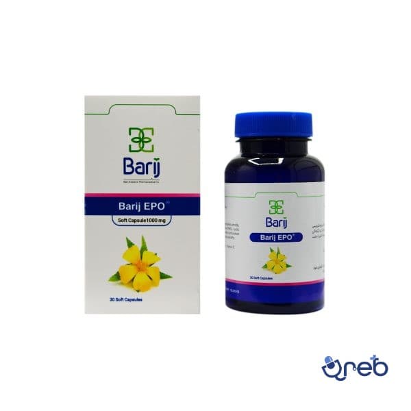 کپسول روغن گل مغربی ای پی او باریج اسانس ۳۰ عددی