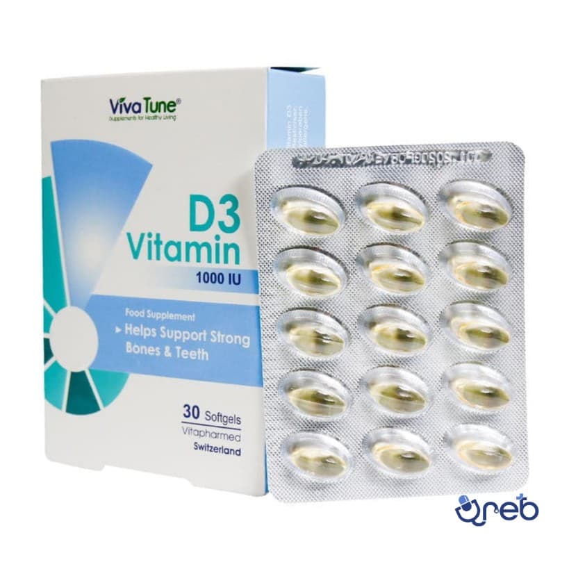 کپسول نرم ژلاتینی ویتامین D3 1000 واحد ویواتیون 30 عدد