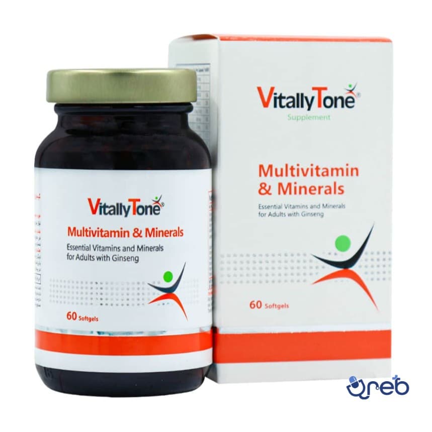 کپسول ژلاتینی مولتی ویتامین و مینرال ویتالی تون 60 عددی