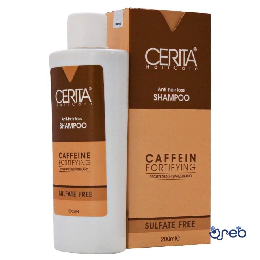 شامپو کافئین بدون سولفات سریتا مناسب موهای خشک و معمولی