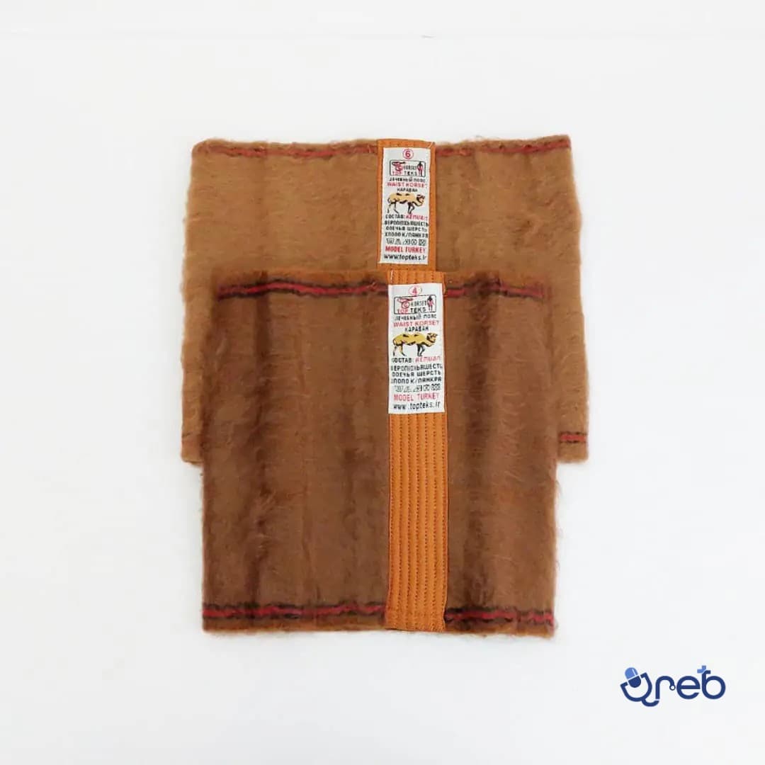 گرم کن طبی شکم و پهلو سایز 6 مدل پشم شتر