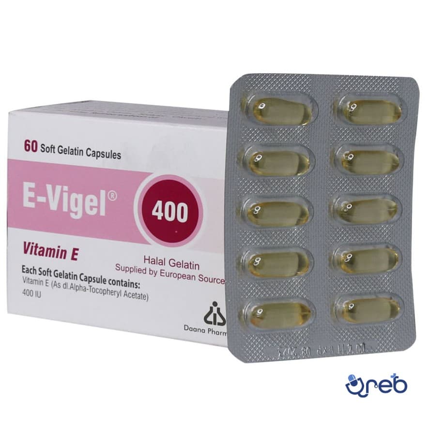 کپسول ژلاتینی نرم ویتامین ای 400 واحد ای ویژل دانا فارما 60 عدد