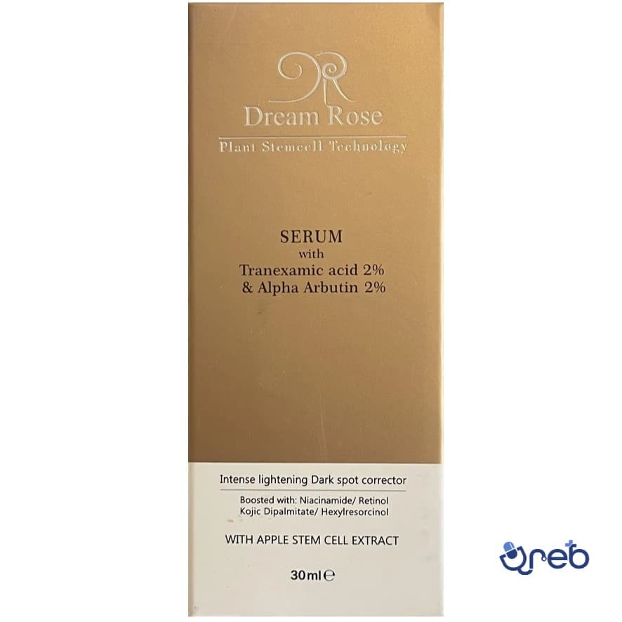 سرم روشن کننده ترانگزامیک اسید 2% و آلفا آربوتین 2% دریم رز 