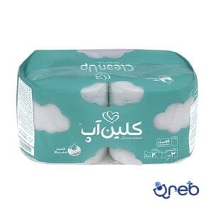 دستمال توالت 3لایه کلین آپ(دوقلو) یک بسته دو عددی