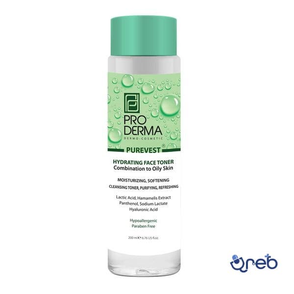 تونر آبرسان پوست مختلط و چرب پرودرما حجم 200 میلی لیتر 