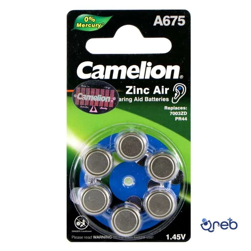 باتری سمعک کملیون مدل 675 بسته 6 عددی