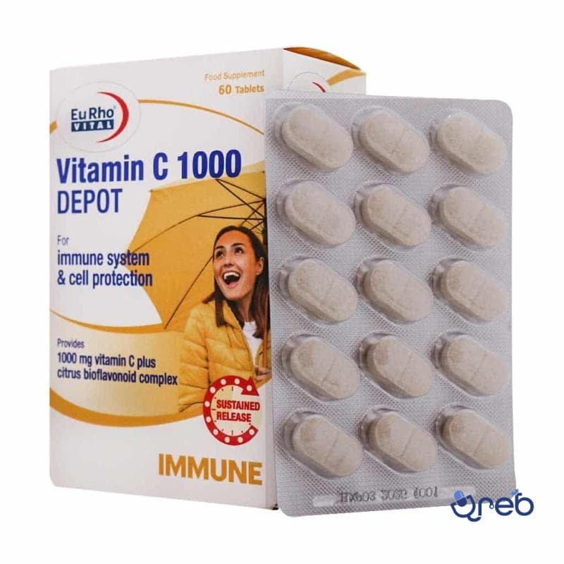 قرص ویتامین ث 1000 میلی گرم دپو یوروویتال 60 عددی