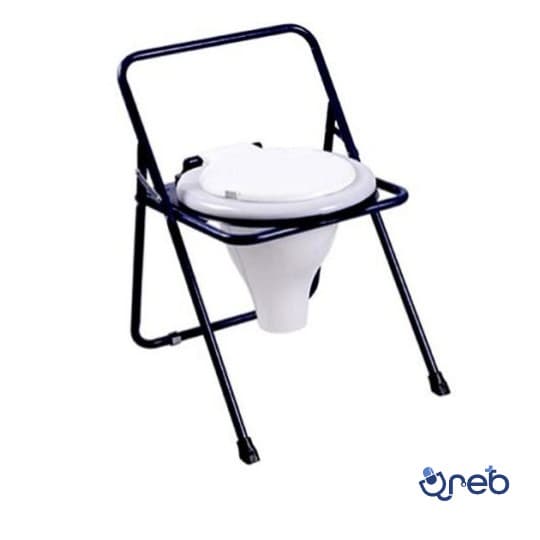 توالت فرنگی تاشو بدون دسته وکتور همراه با قیف