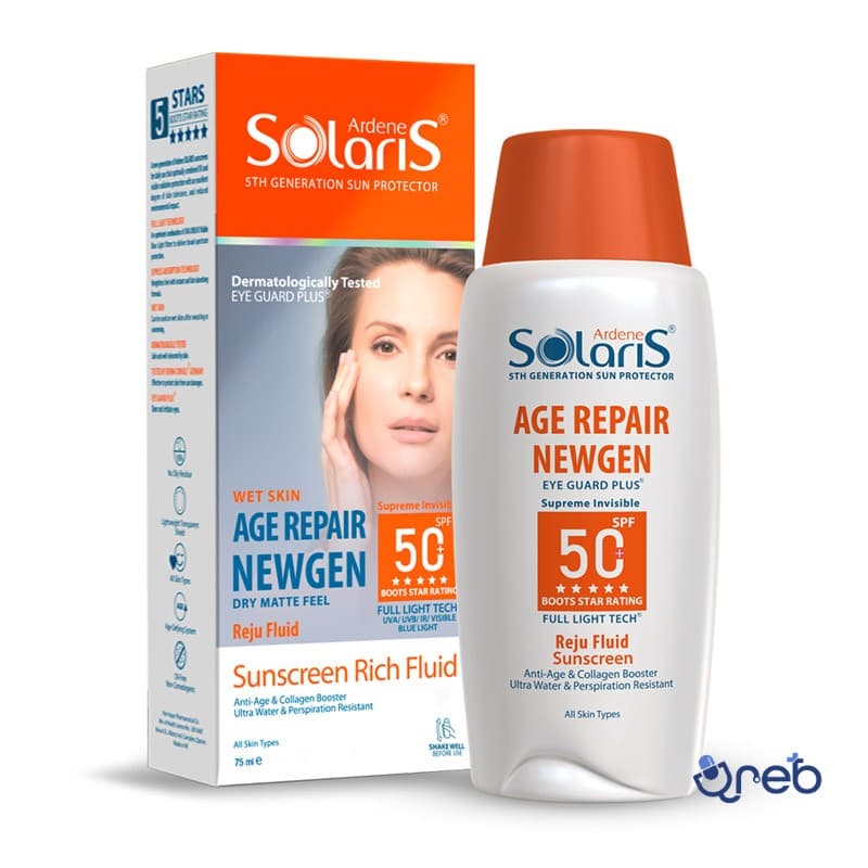 فلوئید ضد آفتاب و ضد چروک SPF50 سولاریس آردن مدل ایج ریپیر نیوژن 100 میلی لیتری