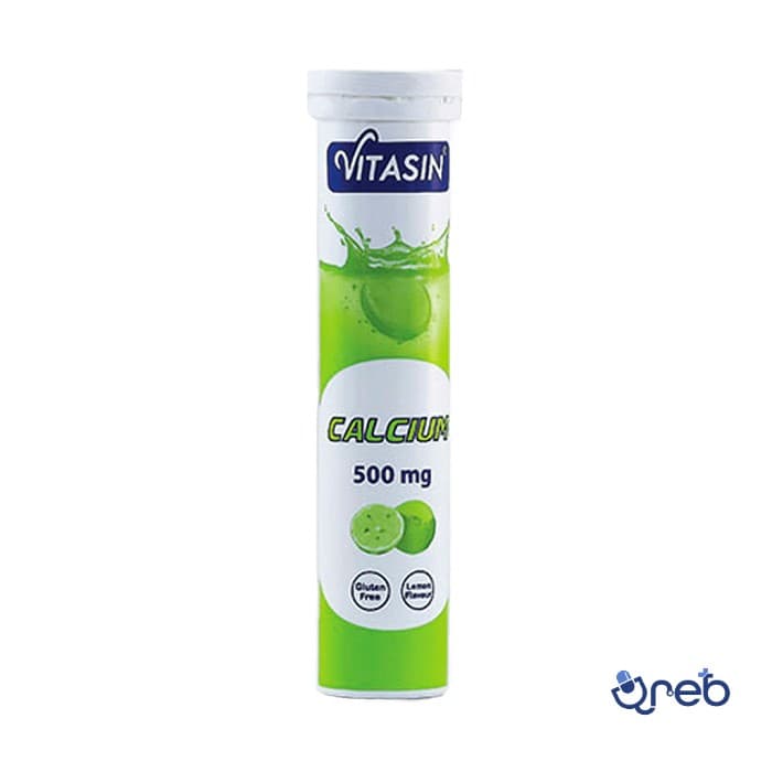 کلسیم 500 میلی گرم ویتاسین تیوب 20 عددی با طعم لیمو