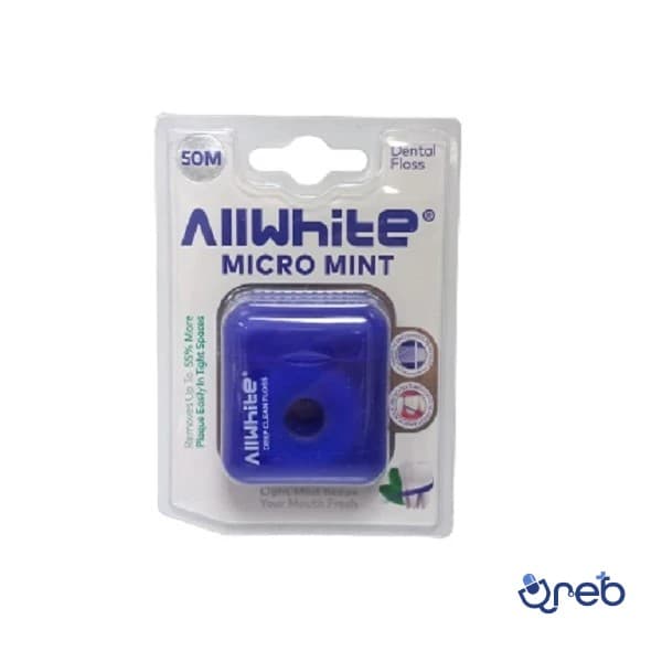 نخ دندان میکرو مینت آل وایت با اسانس نعنا 50 متری