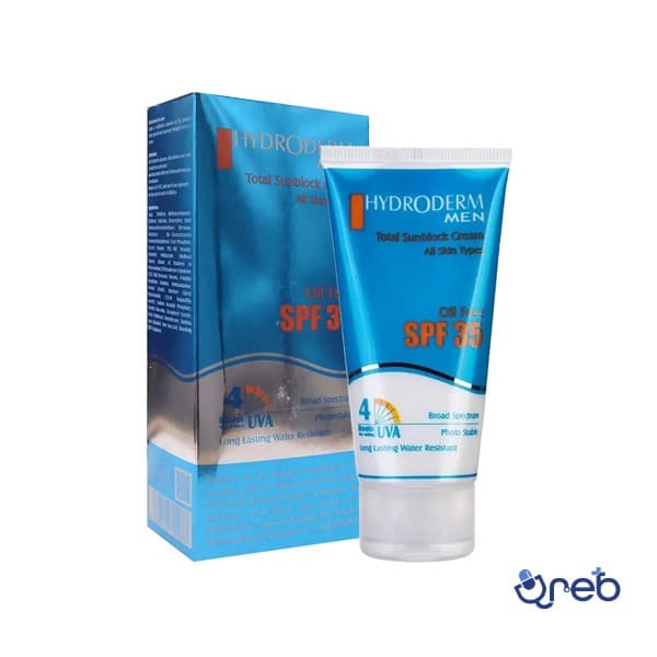کرم ضد آفتاب آقایان هیدرودرم SPF35 حجم ۵۰ میلی لیتر