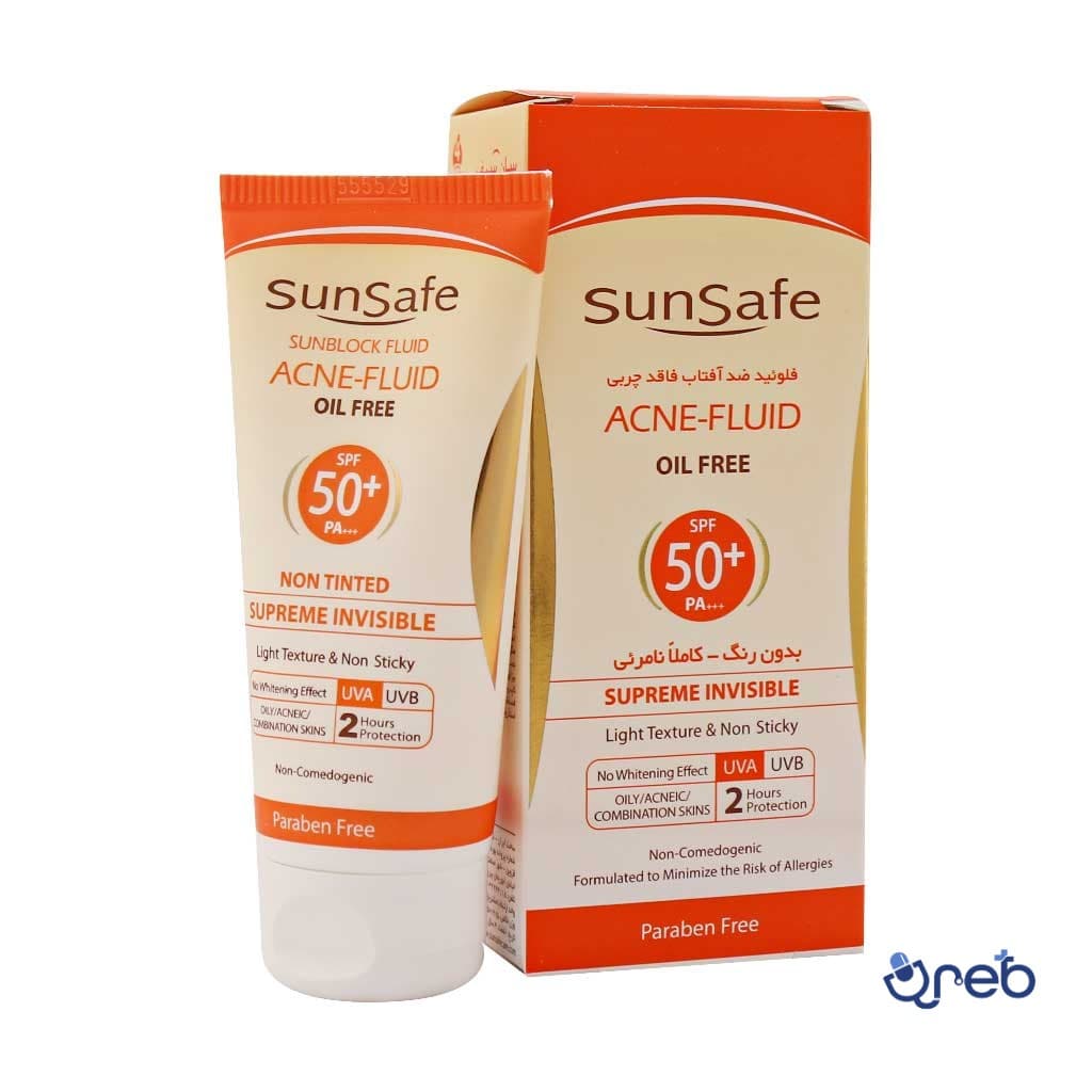 فلوئید ضد آفتاب فاقد چربی SPF50 سان سیف 50 میلی لیتر